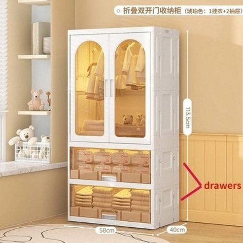 Plastic Removable Wardrobe Cabinets & Storage White Multi-layer Plastic Removable Wardrobe · Dondepiso