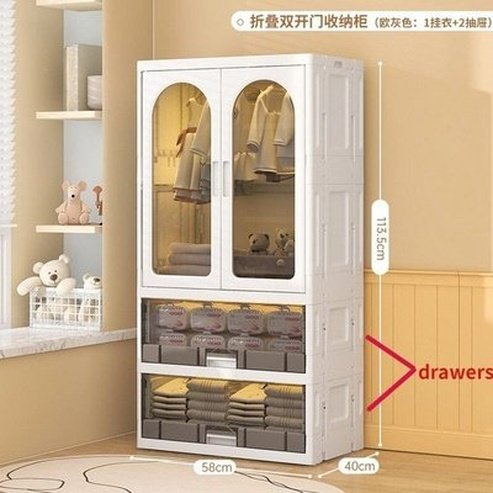 Plastic Removable Wardrobe Cabinets & Storage White Multi-layer Plastic Removable Wardrobe · Dondepiso