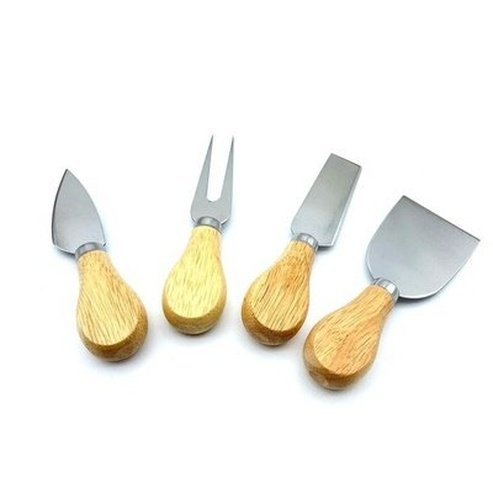 Cheese Knives Set Cookware Sets Silver Cheese Knives Set of 4 Wood Handle · Dondepiso