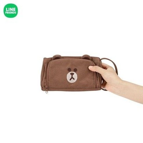 LINE FRIENDS Makeup Bag Cosmetic & Toiletry Bags LINE FRIENDS Brown Sally Makeup Storage Bag – Dondepiso