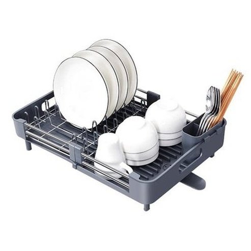 Kitchenware Sink Drainer Dish Racks & Drain Boards Grey Double Layer Finish Cookware Sink Storage Drainer – Dondepiso