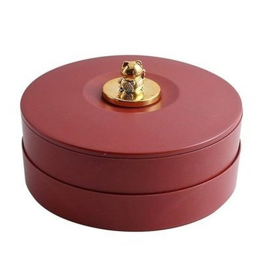 Candy Storage Box Food Storage Containers Red Double-Layer Candy Storage Container · Dondepiso