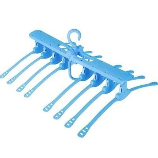 Multi Clip Clothes Hanger Hangers Blue Rotating Multi Clip  Hanger Clotset Organizer · Dondepiso