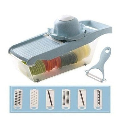 6 in 1 Vegetable Slicer Basket Kitchen Slicers Blue 6 in 1 Vegetable Slicer Basket Set · Dondepiso