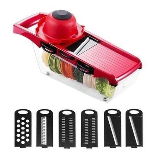 6 in 1 Vegetable Slicer Basket Kitchen Slicers 6 in 1 Vegetable Slicer Basket Set · Dondepiso