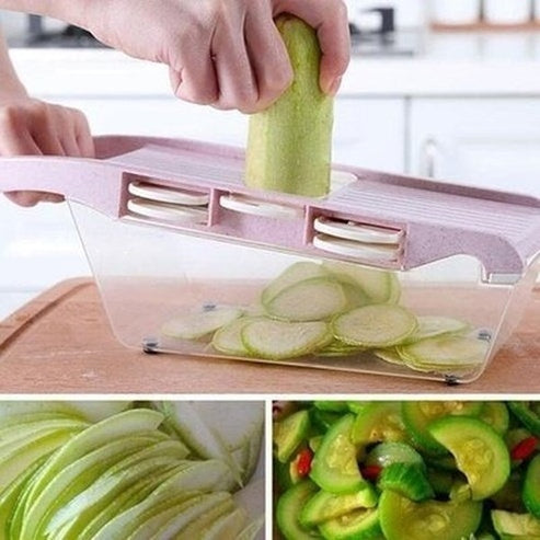 6 in 1 Vegetable Slicer Basket Kitchen Slicers 6 in 1 Vegetable Slicer Basket Set · Dondepiso