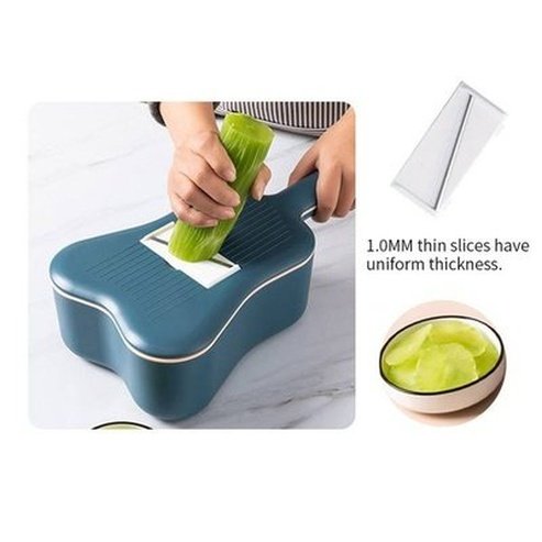 Vegetable Slicer Grater Kitchen Slicers Blue Multifunctional Vegetable Slicer Grater Basket · Dondepiso