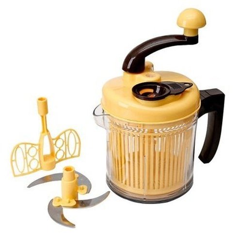 Manual Food Processor Kitchen Slicers Yellow Powerful Manual Kitchen Food Processor · Dondepiso