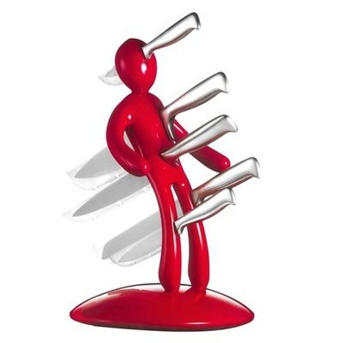 Slashed Humanoid Knife Holder Knife Blocks & Holders Red Slashed Humanoid Knife Holder  · Dondepiso