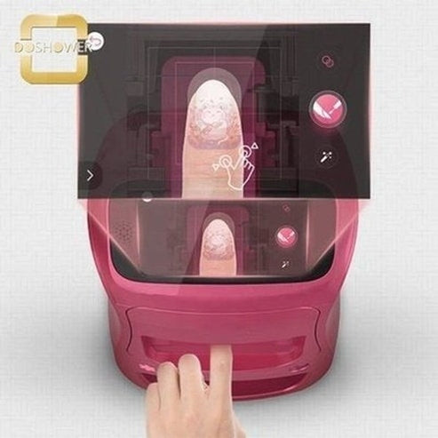 DIY Nail Printer Nail Art Kits & Accessories Pink Portable DIY Nail Printer with Professional Finger · Dondepiso