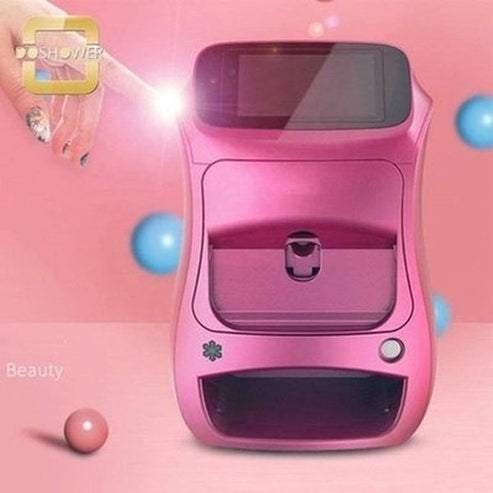 DIY Nail Printer Nail Art Kits & Accessories Pink Portable DIY Nail Printer with Professional Finger · Dondepiso