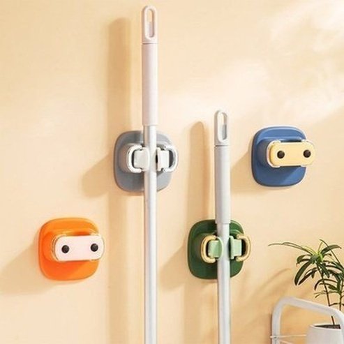 Wall Mop Holder Storage Hooks & Racks Hanging Punch-Free Wall Mount Mop Hook · Dondepiso