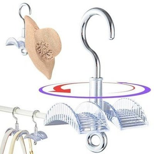 Swivel Handbag Hook Storage Hooks & Racks Transparent Swivel Steel Handbag Storage Hanger - Dondepiso