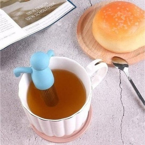 Anthropomorphic tea strainer Tea Strainers Resting Little Man Shaped Tea Infuser – Dondepiso