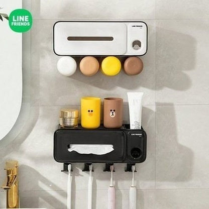 LINE FRIENDS Toothbrush Rack Toothbrush Holders LINE FRIENDS Cartoon Brown Sally Toothbrush Rack - Dondepiso