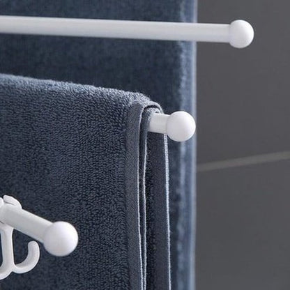 Towel Hanger Rack Towel Racks & Holders Wall Mount Towel Rack With 5 Rotating Rods · Dondepiso