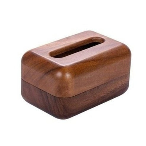 Wood Tissue Box Facial Tissue Holders Brown Acacia Solid Wood Facial Tissue Holder Box · Dondepiso